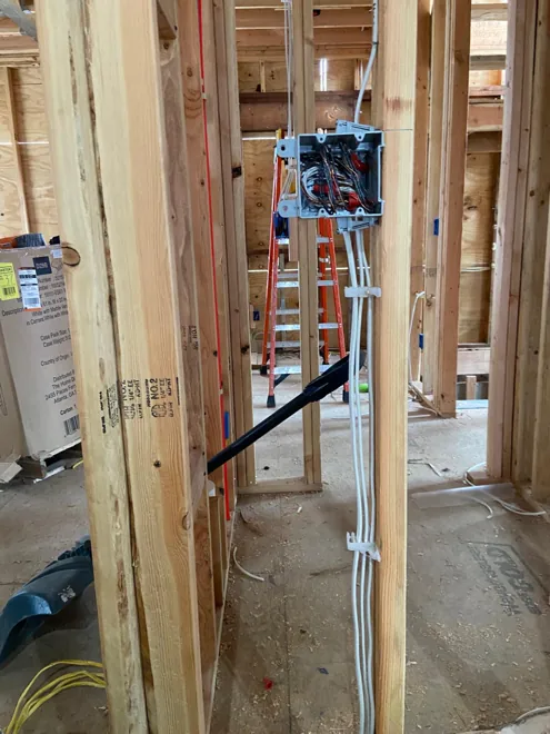 Panels & wiring portfolio — Framed-wall wiring