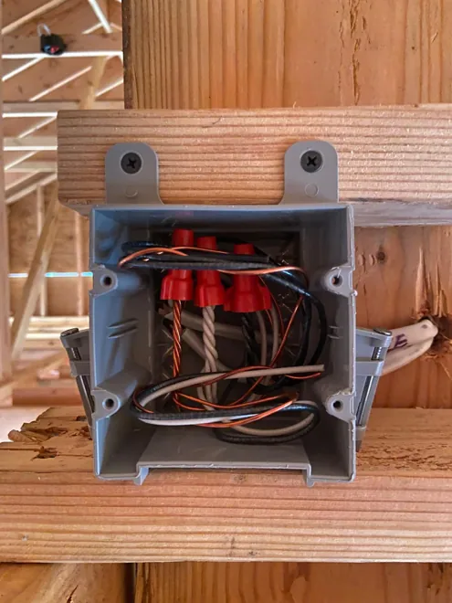 Panels & wiring portfolio — Switch rough-in