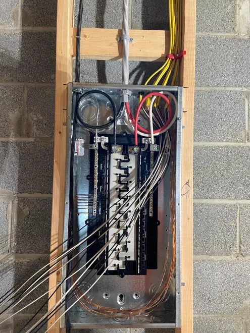 Panels & wiring portfolio — Rough-in panel