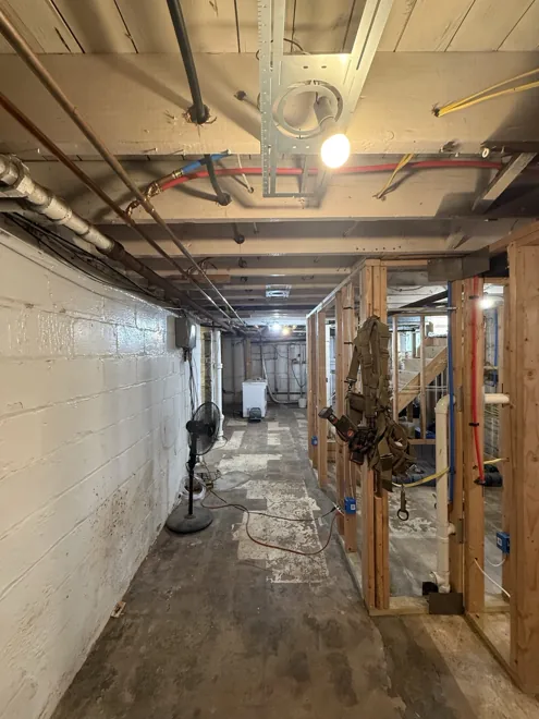 Basement renovation · Union — Rough-in overview