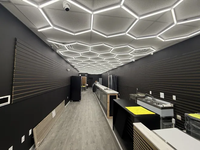 Retail renovation · Harrison — Lighting installation