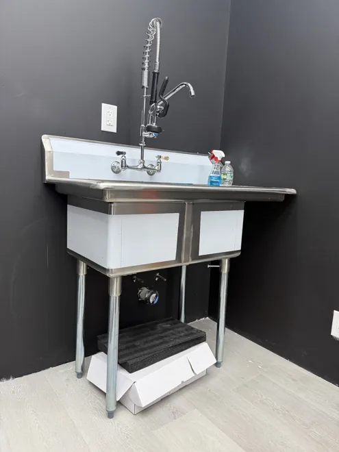 Retail renovation · Harrison — Sink installation