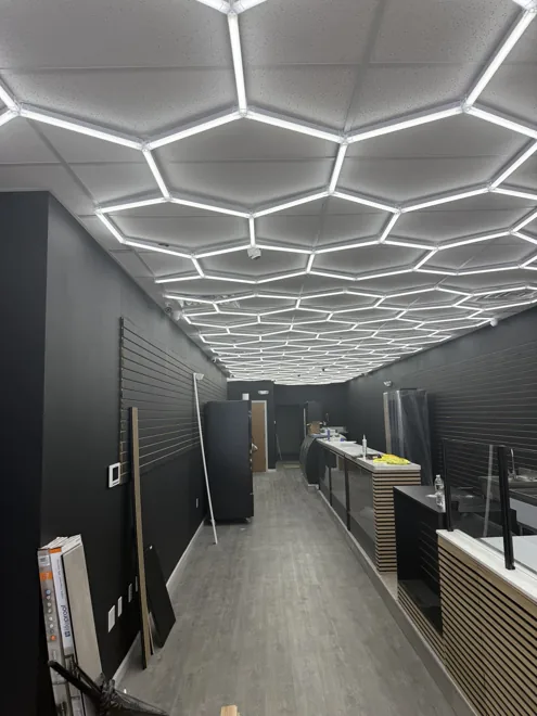 Retail renovation · Harrison — LED lighting & counters