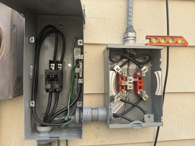 Meter & exterior service upgrade — Installation detail