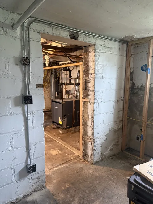 Basement renovation · Union — Conduit routing