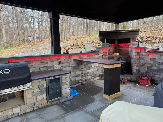 Outdoor pavilion & kitchen — Outdoor kitchen