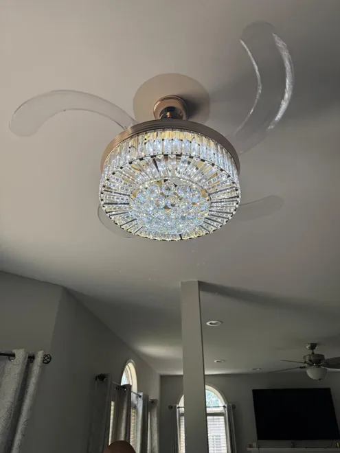 Interior lighting portfolio — Crystal ceiling fan light