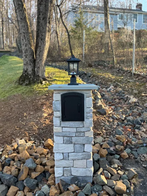 Exterior lighting & entry details — Landscape post light