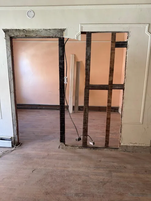 Interior renovation · opening the walls